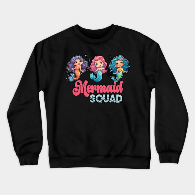 Mermaid Squad Crewneck Sweatshirt by Etopix